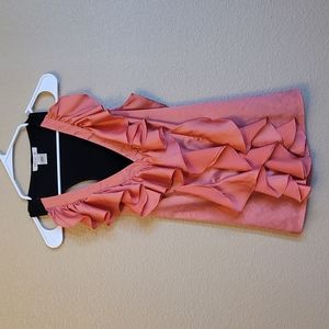 Orange and Black Ruffle Top